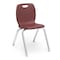 Virco N2 Series 16" Classroom Chair, 3rd - 4th Grade with Nylon Glides - Wine Seat N216 - alternate 1